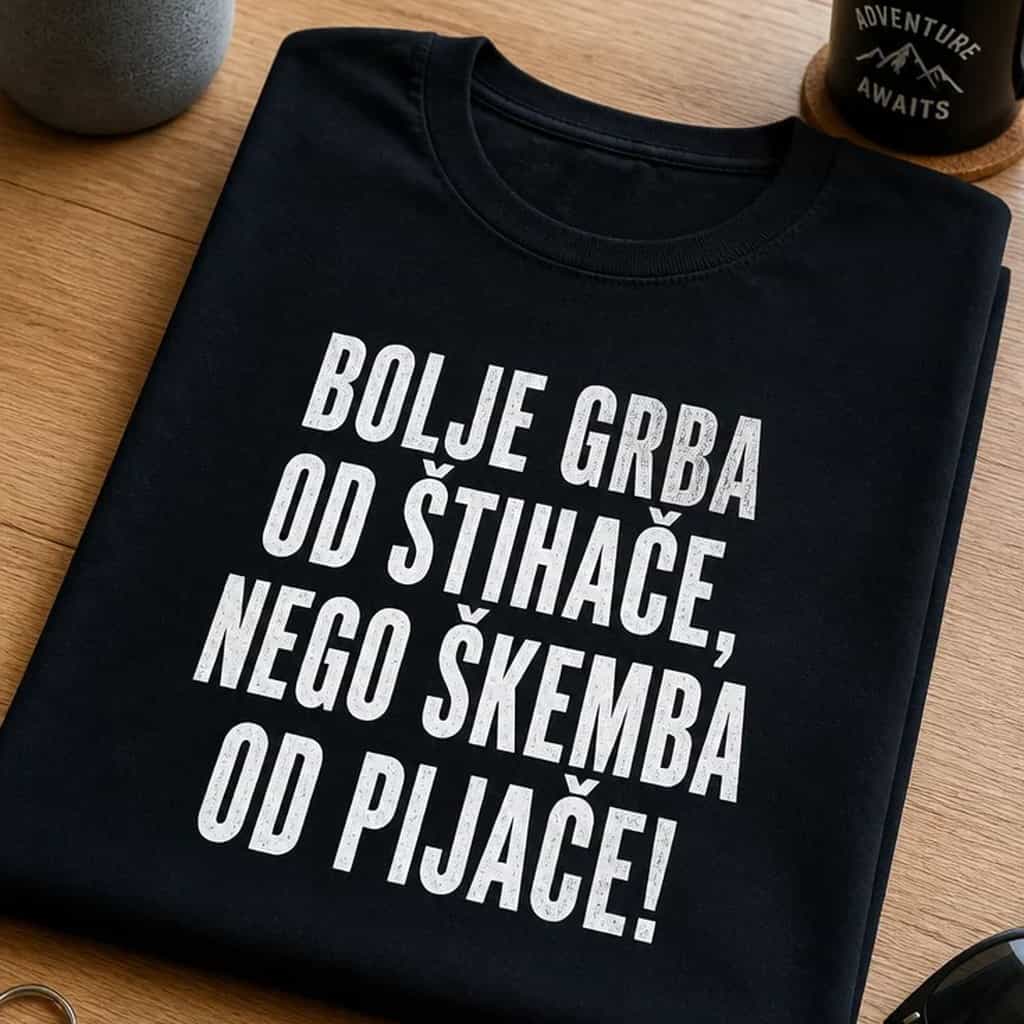 Majica bolje grba od štihače nego škemba od pijače