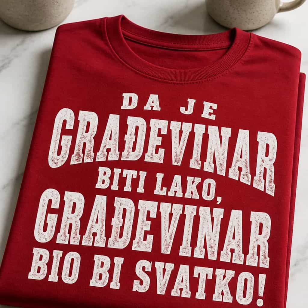 Majica da je građevinar biti lako, bio bi svatko