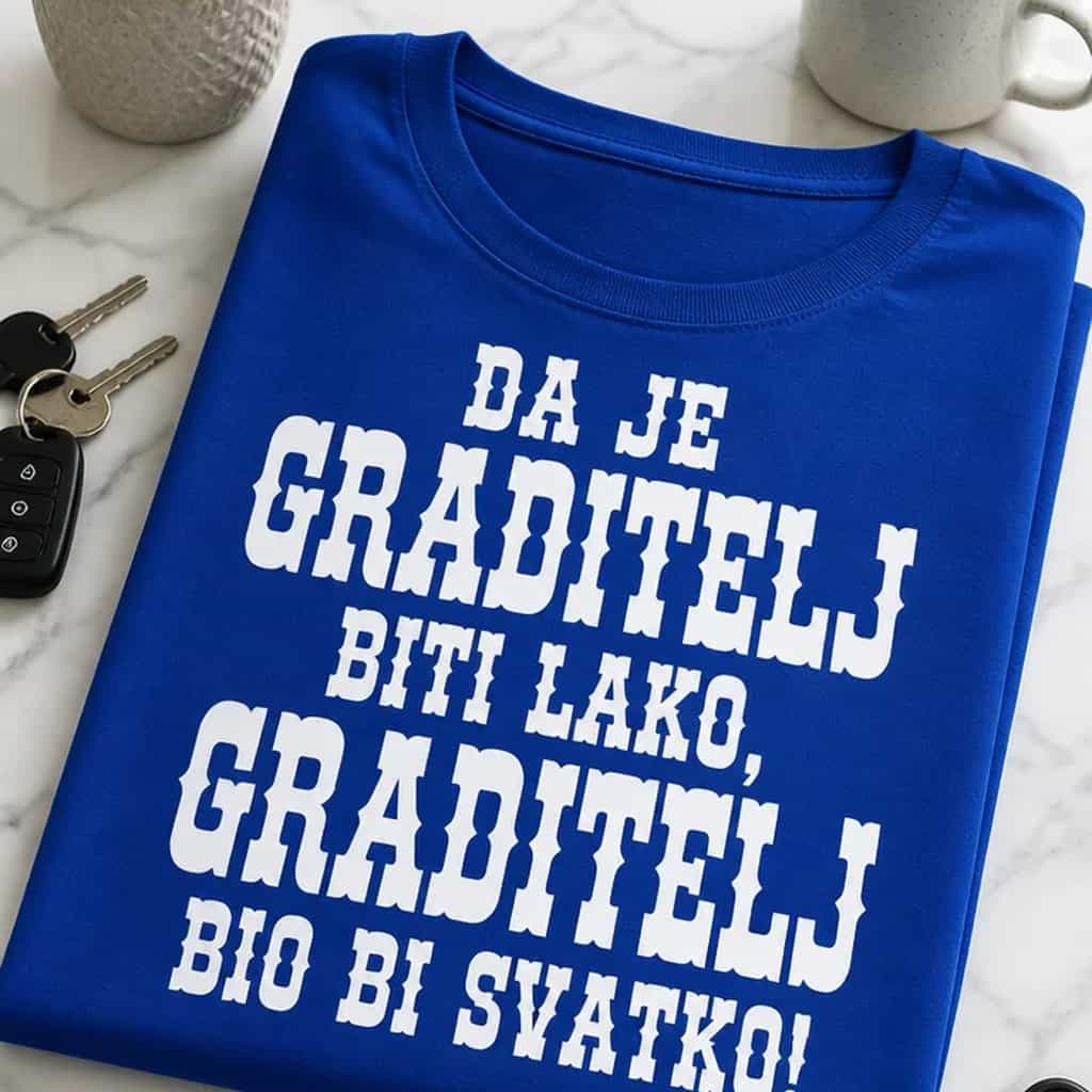 Majica za graditelje - Graditelj biti nije lako