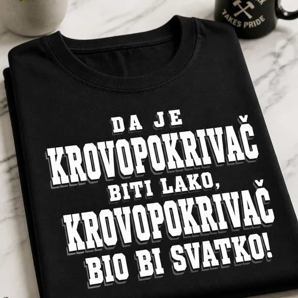 Majica za krovopokrivače - Da je krovopokrivač biti lako