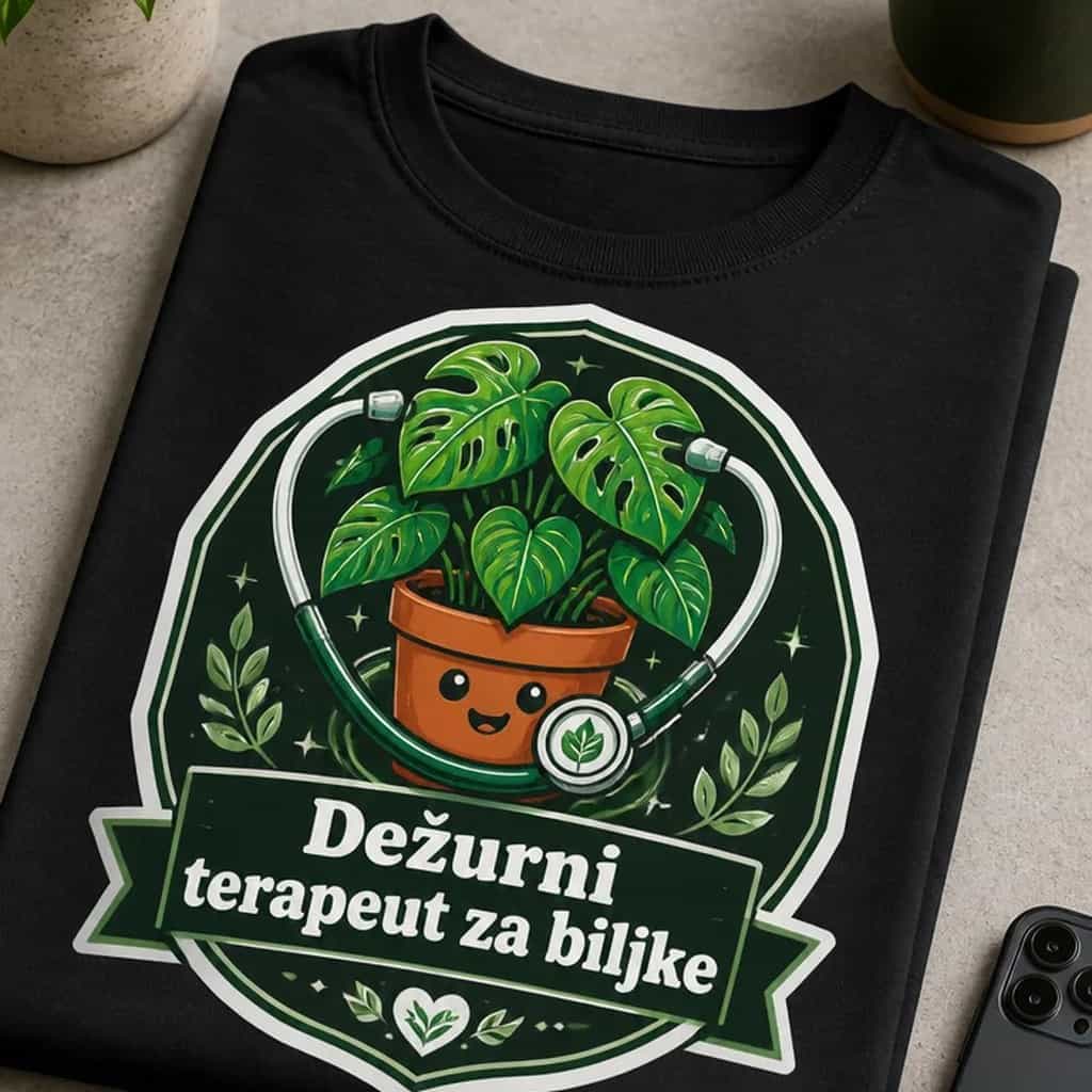Majica za ljubitelje biljaka – Dežurni terapeut za biljke