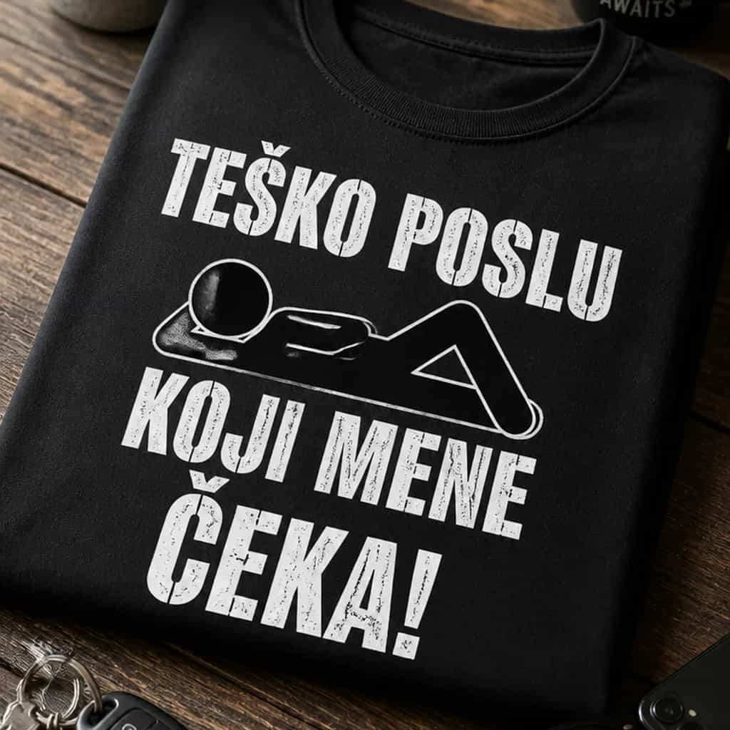 Majica za lijenčine - TEŠKO POSLU KOJI MENE ČEKA!