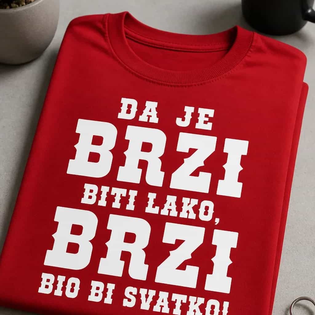Majica da je brzi biti lako, brzi bio bi svatko