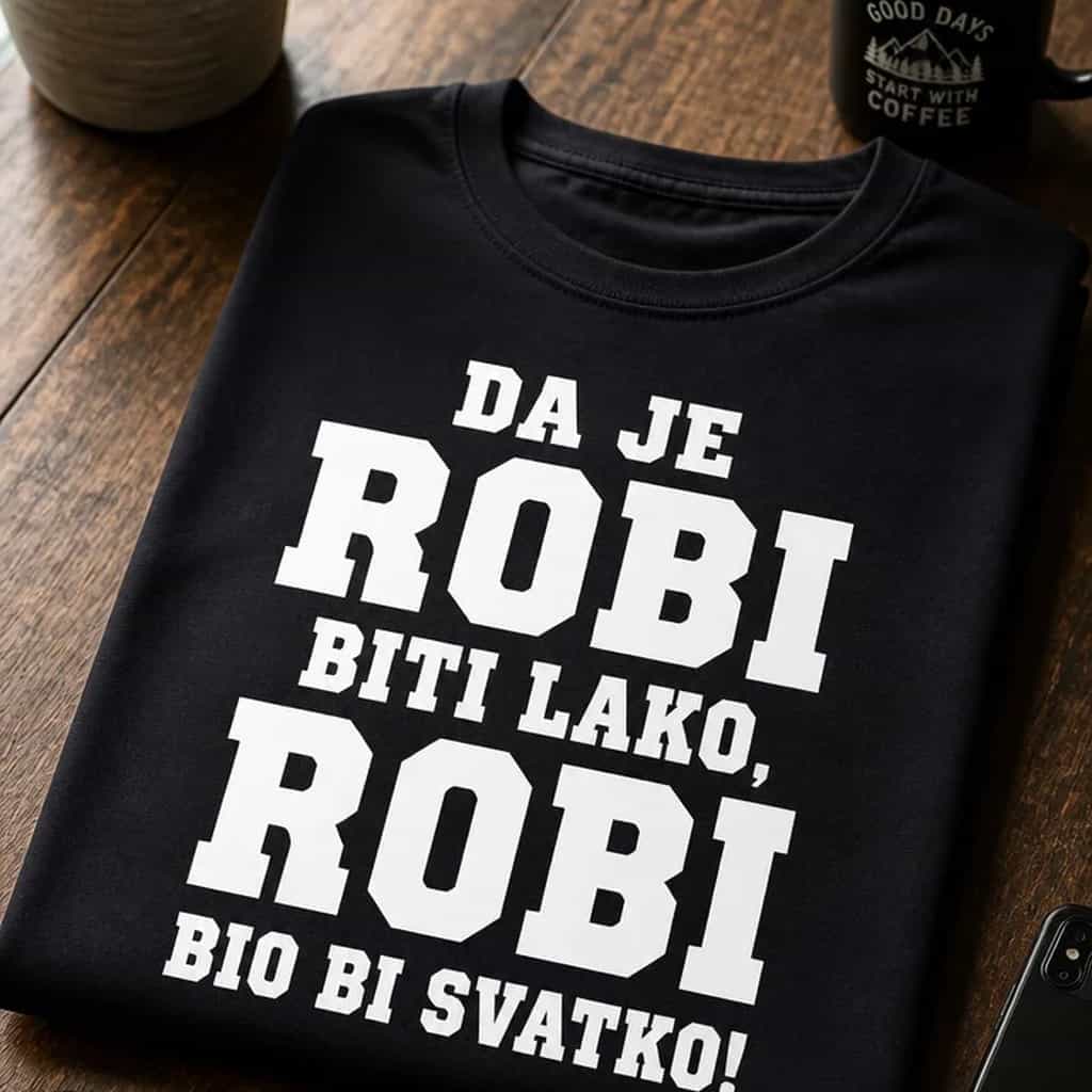 Majica za Robija - DA JE ROBI BITI LAKO, ROBI BIO BI SVATKO!