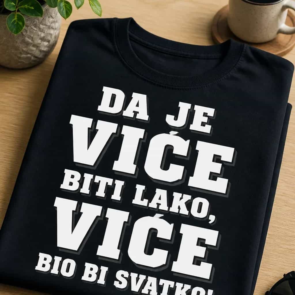 Majica da je više biti lako, više bio bi svatko!