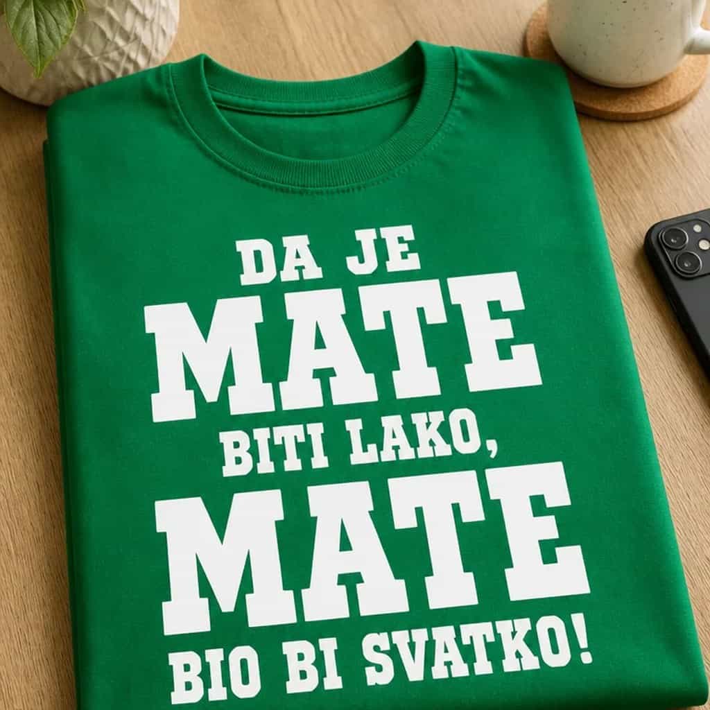 Majica za Matu - DA JE MATE BITI LAKO, MATE BIO BI SVATKO!