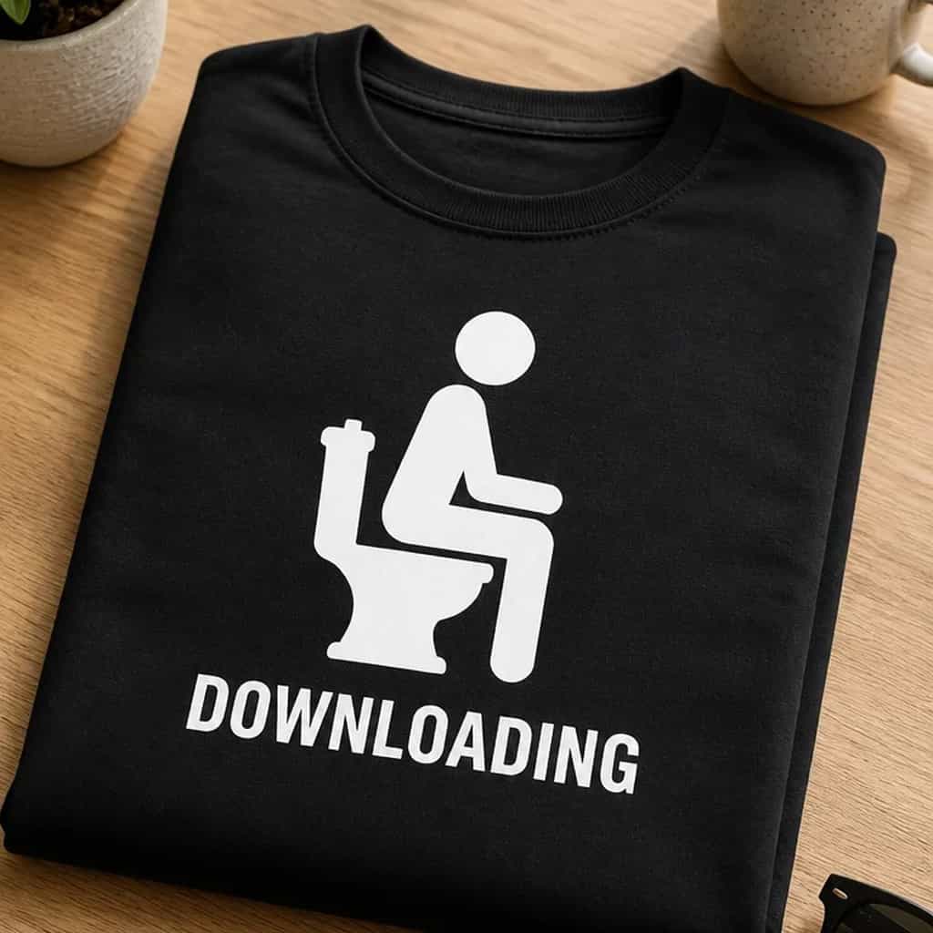 Majica za ljubitelje WC humora - DOWNLOADING