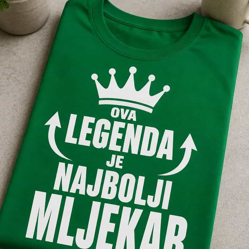 Majica za mljekara - OVA LEGENDA JE NAJBOLJI MLJEKAR