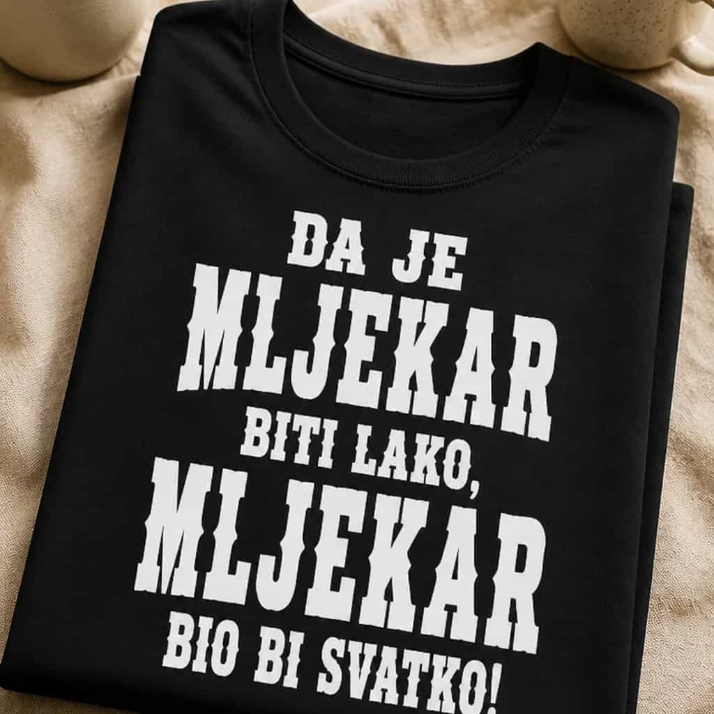 Majica za mljekare - Da je mljekar biti lako, bio bi svatko