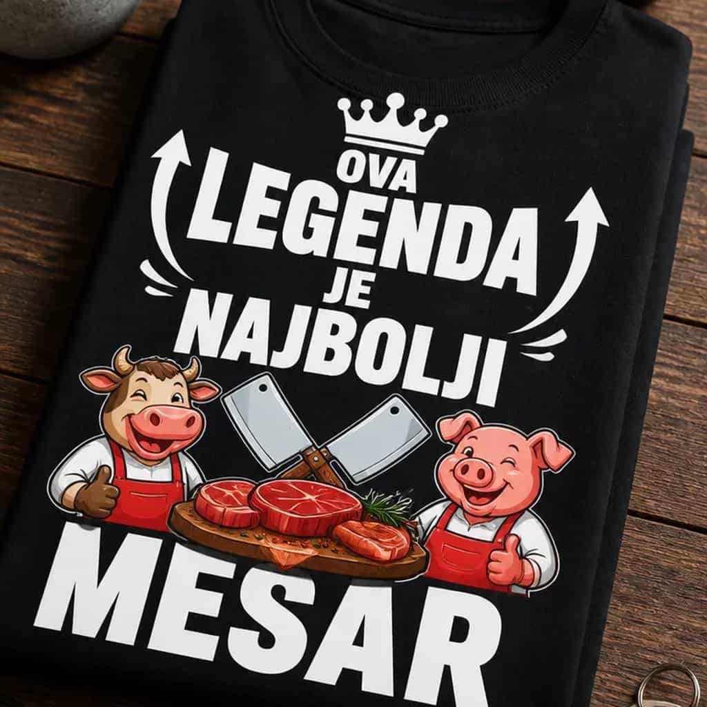Majica za mesara - OVA LEGENDA JE NAJBOLJI MESAR