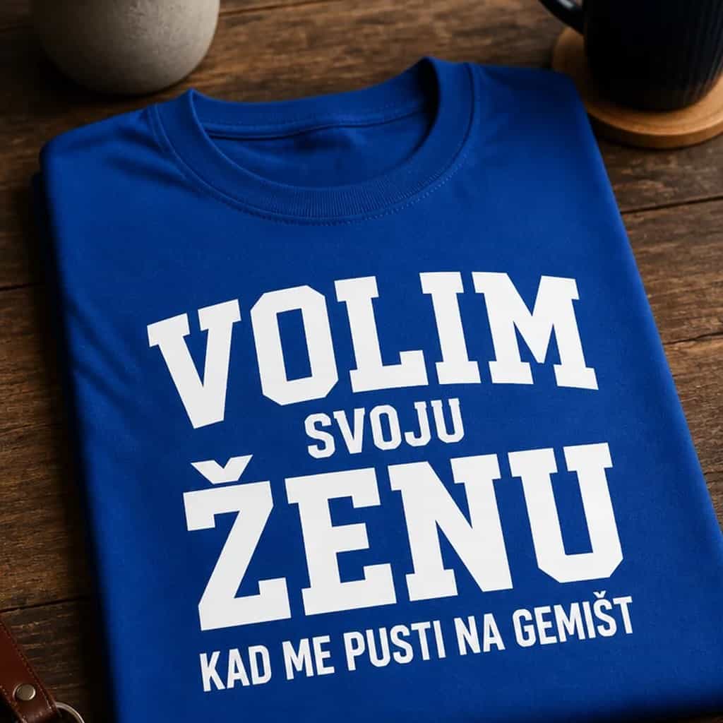 Majica za muža - VOLIM SVOJU ŽENU KAD ME PUSTI NA GEMIŠT