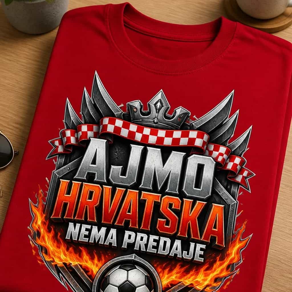 Majica za navijače Hrvatske - AJMO HRVATSKA NEMA PREDAJE