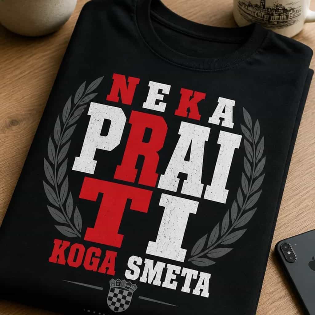 Majica za navijače i domoljube - NEKA PRATI KOGA SMETA