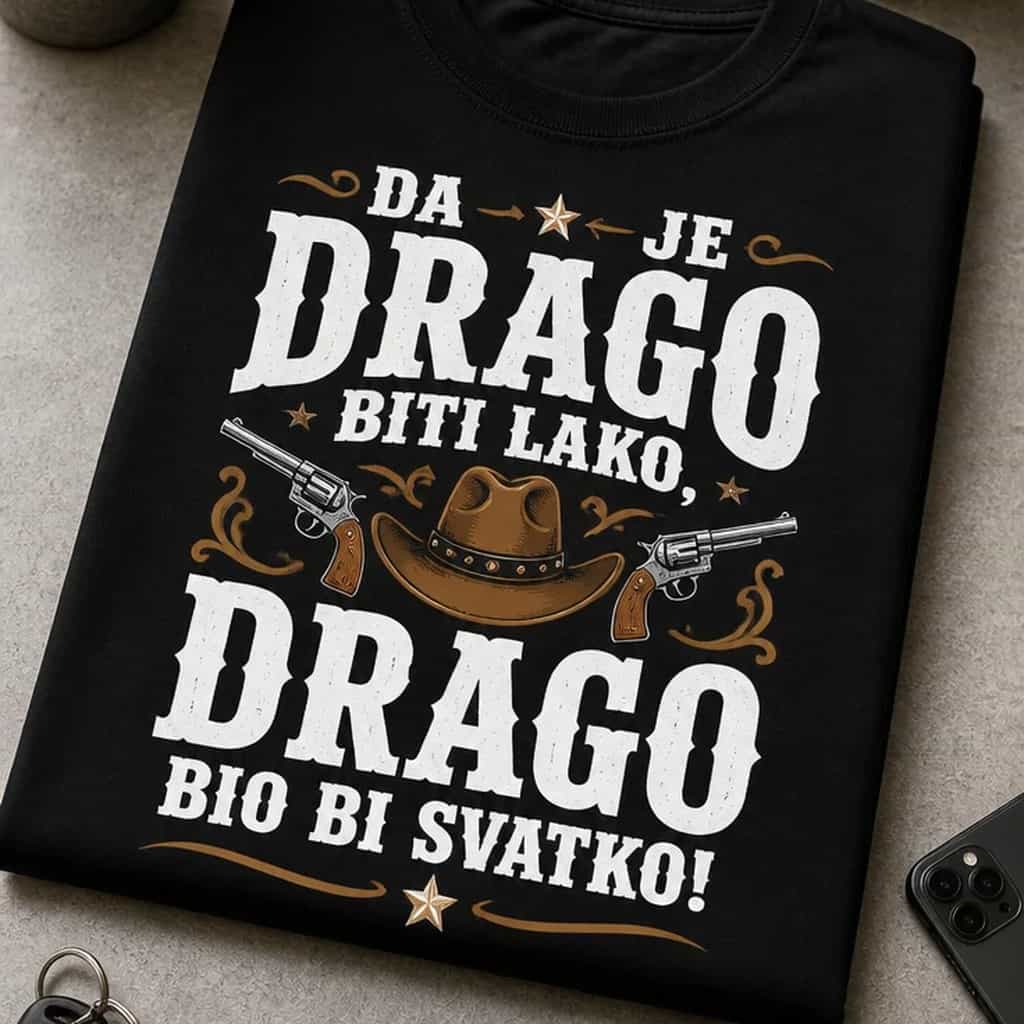 Majica da je drago biti lako, drago bio bi svatko!