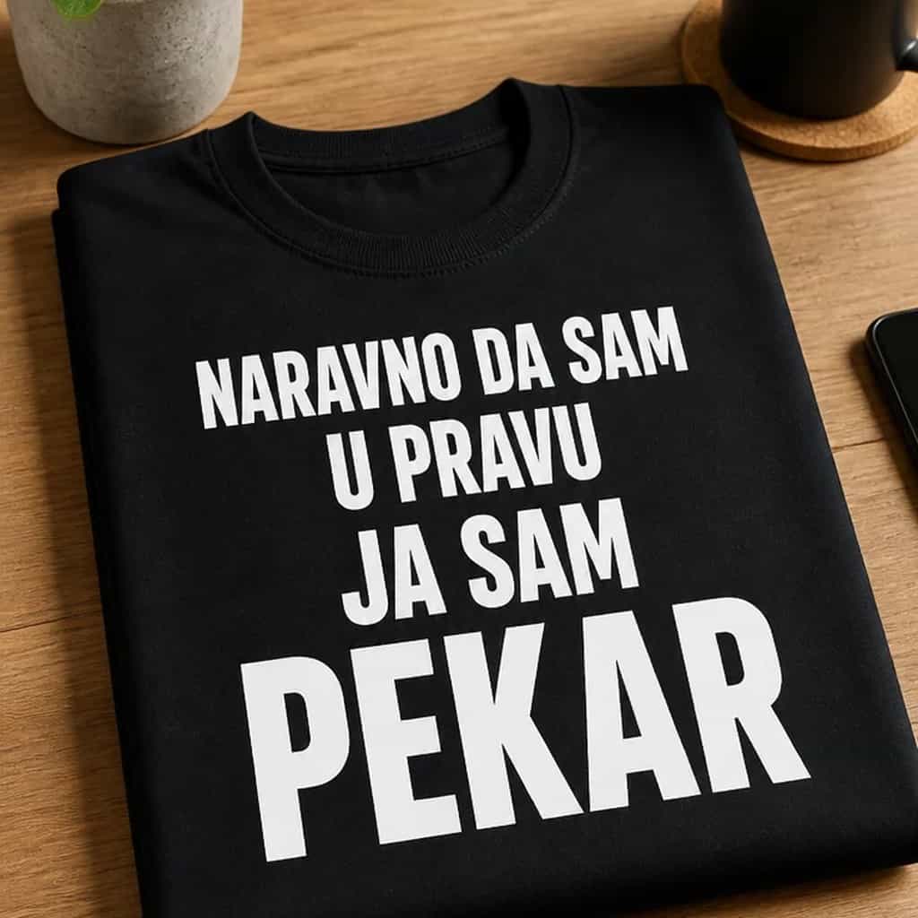 Majica za pekare - NARAVNO DA SAM U PRAVU JA SAM PEKAR