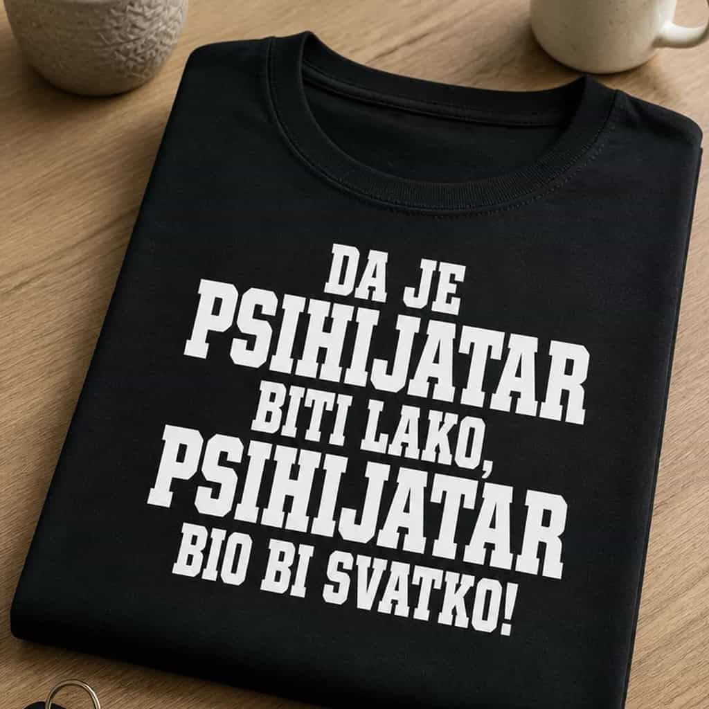 Majica da je psihijatar biti lako, psihijatar bio bi svatko