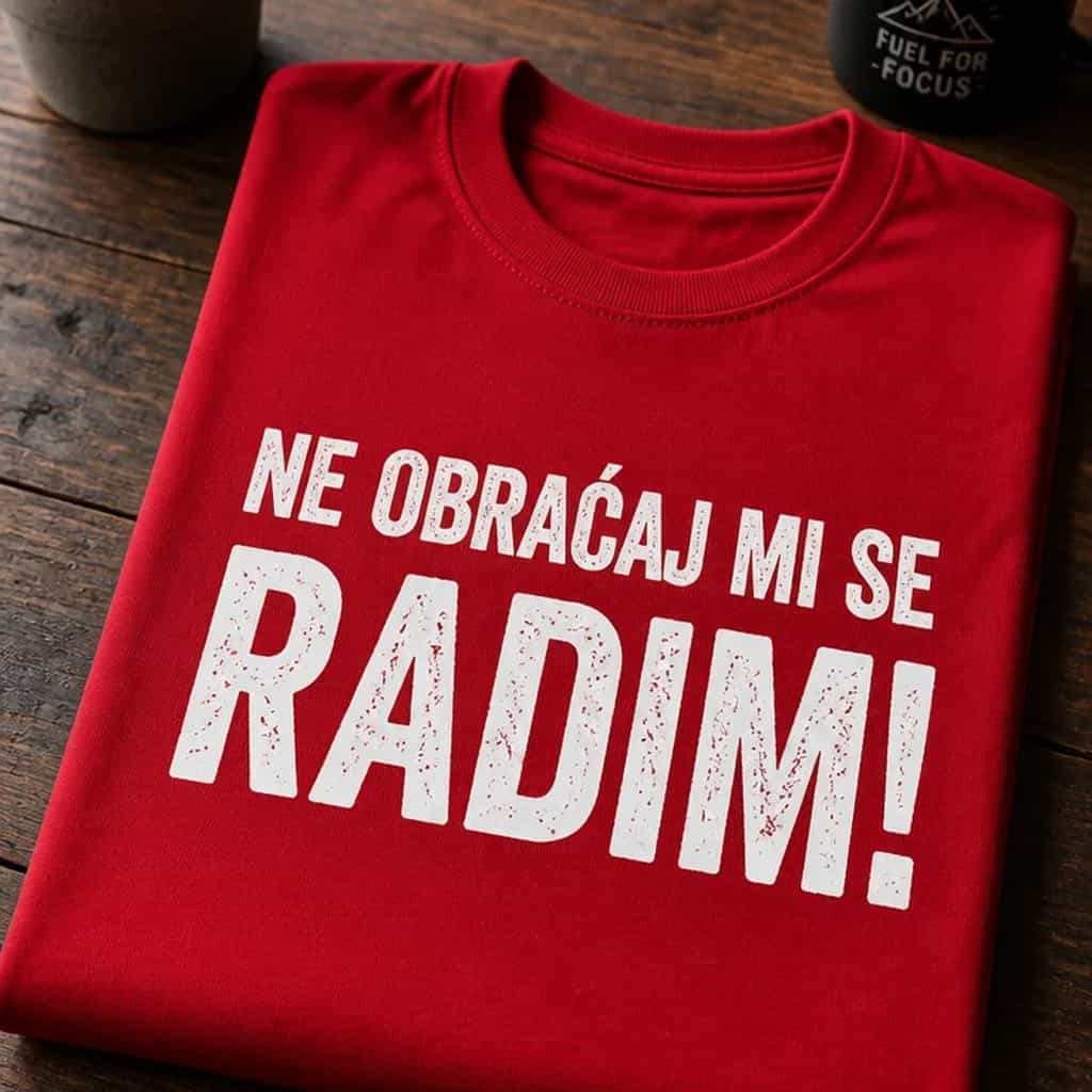 Majica za radoholičare - NE OBRAĆAJ MI SE RADIM!