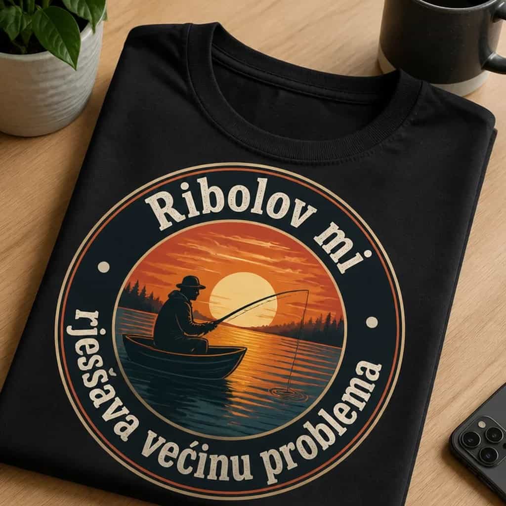 Majica za ribolov – Ribolov mi rješava većinu problema