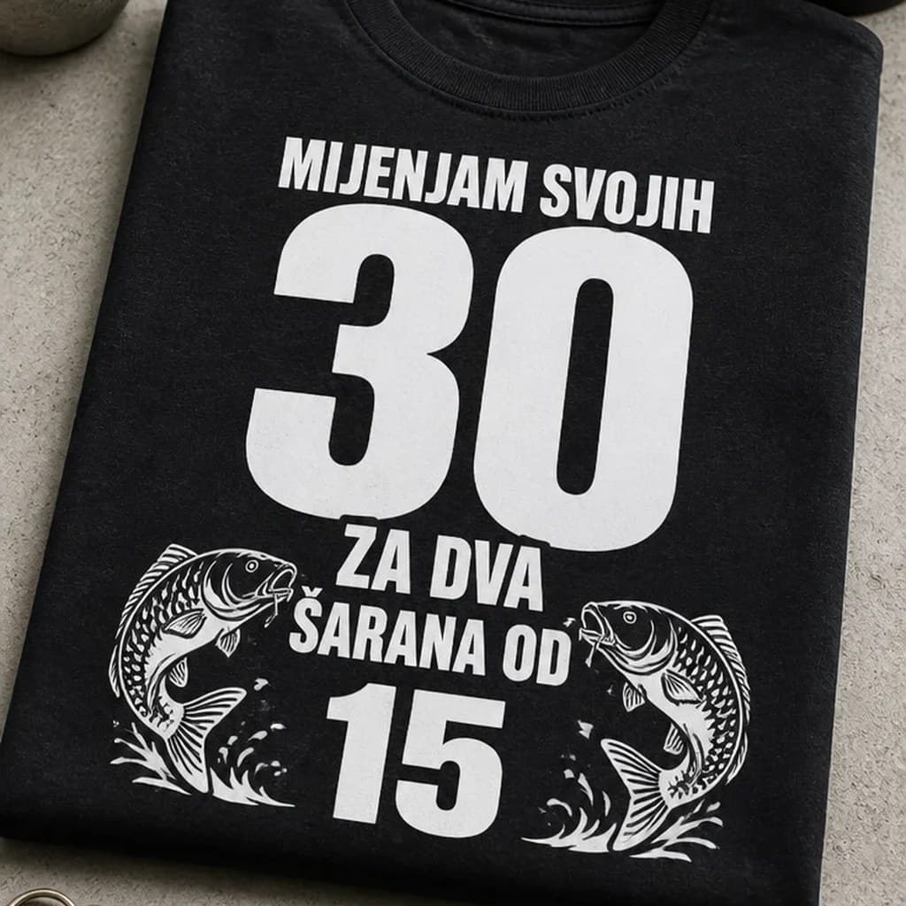 Majica za ribiče „Mijenjam svojih 30“