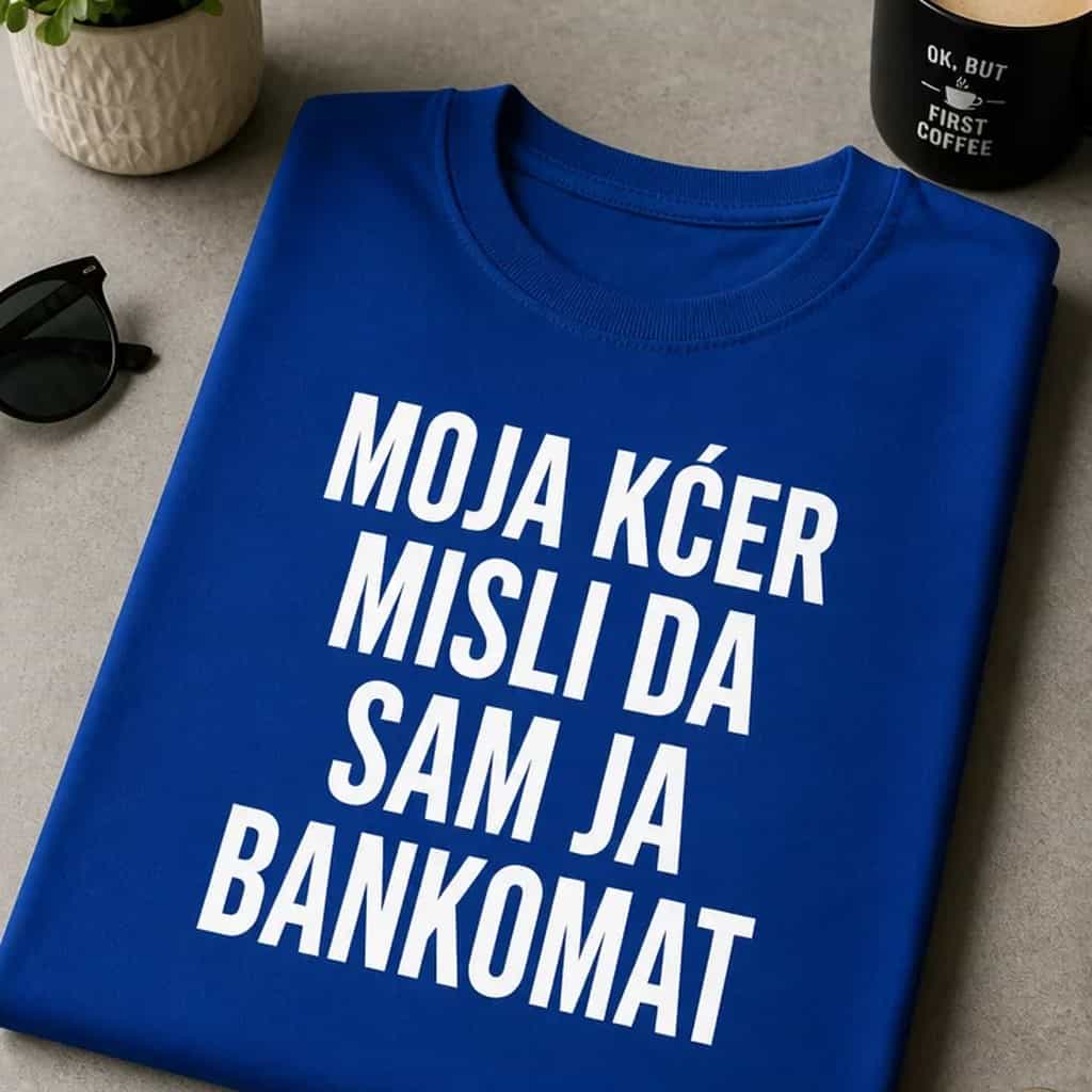 Majica za roditelje - MOJA KĆER MISLI DA SAM JA BANKOMAT