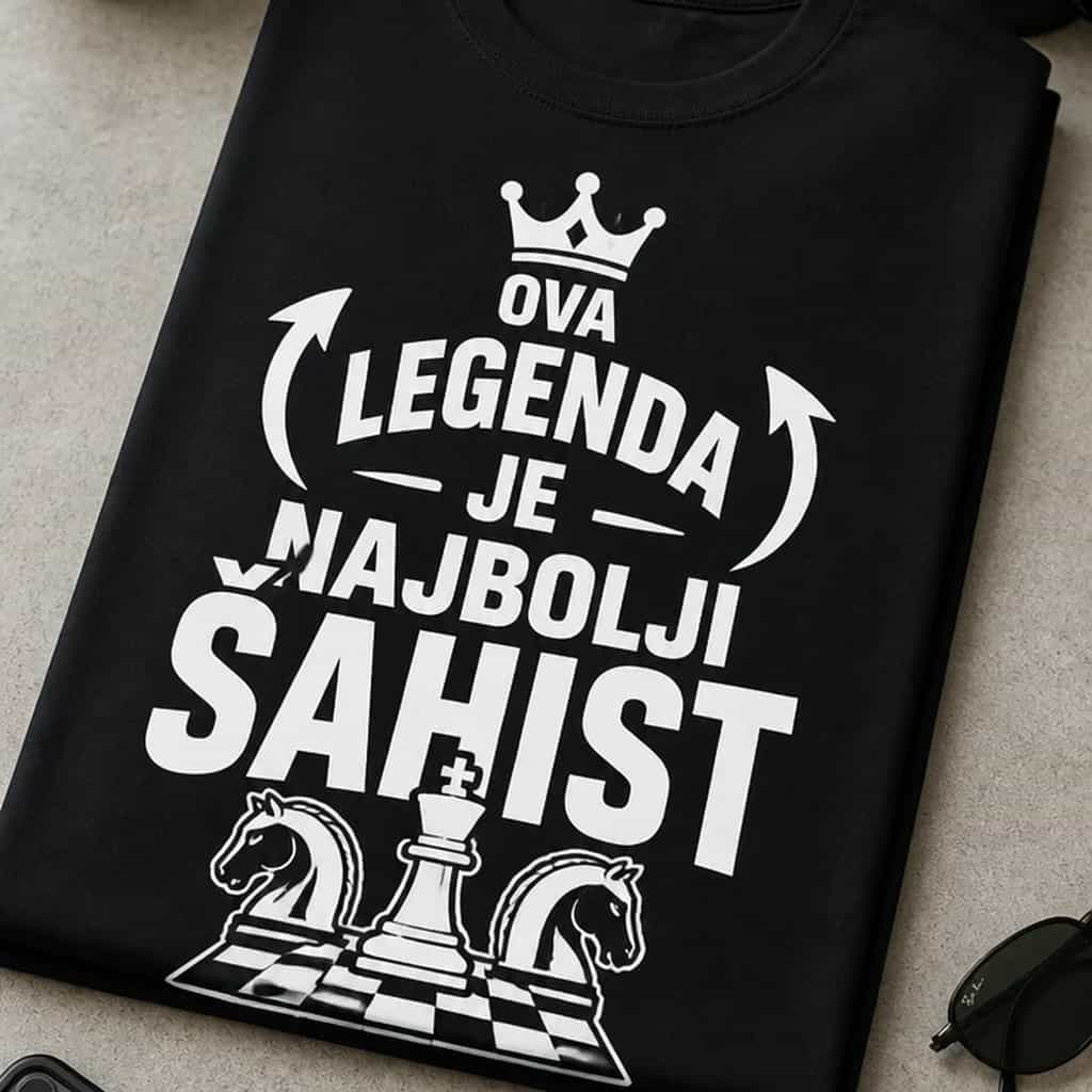 Majica za šahiste - OVA LEGENDA JE NAJBOLJI ŠAHIST