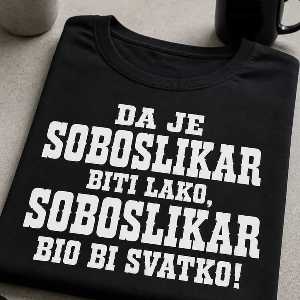 Majica da je soboslikar biti lako, bio bi svatko