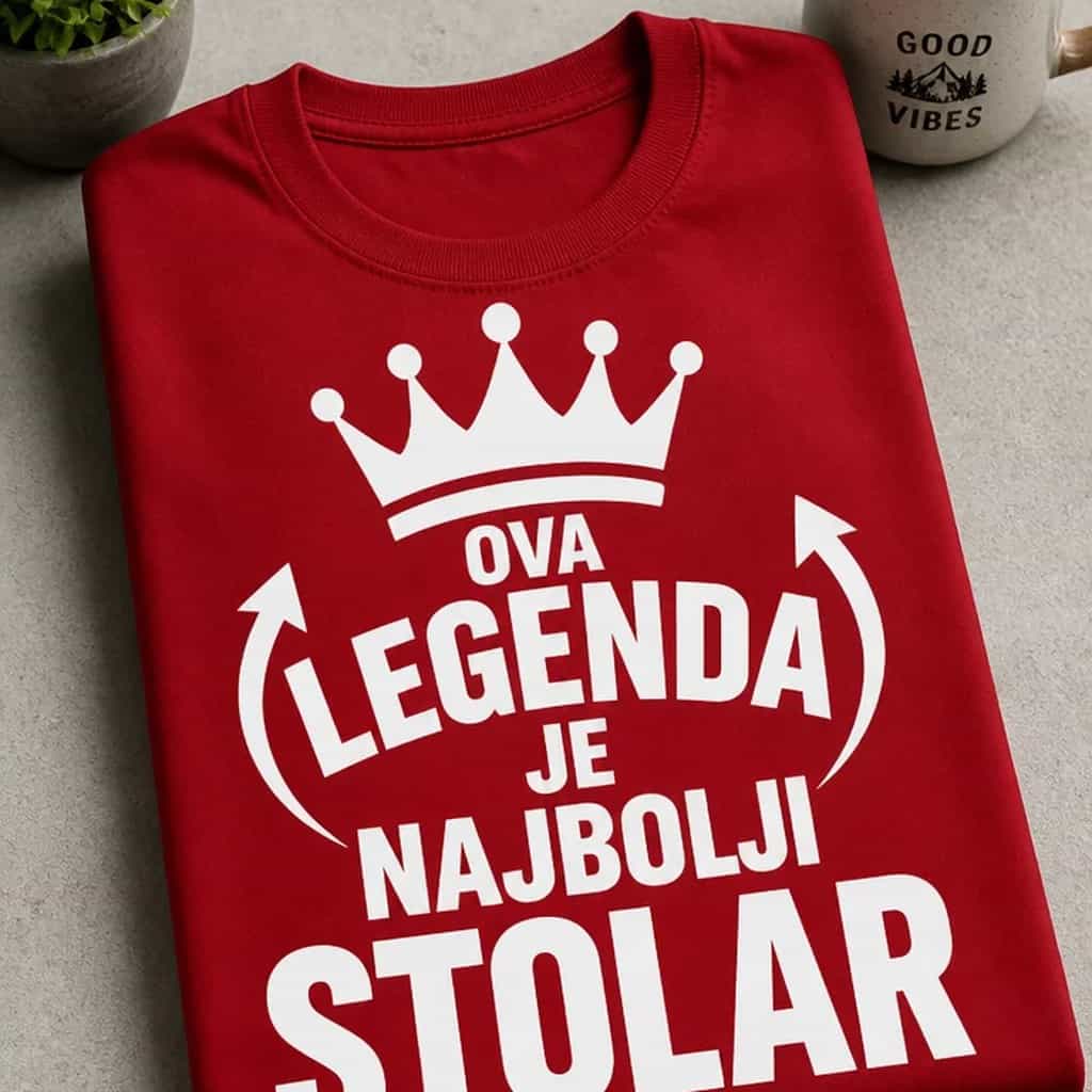 Majica za stolare - OVA LEGENDA JE NAJBOLJI STOLAR