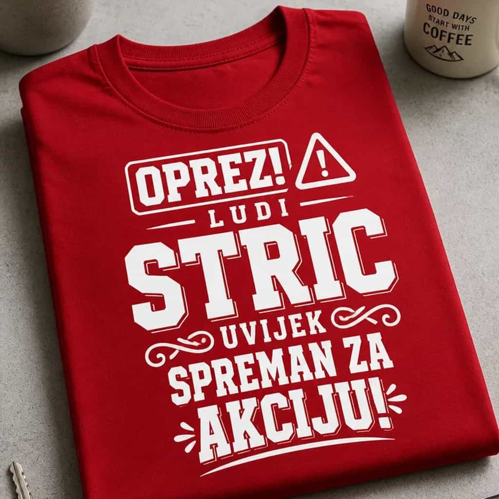 Majica za strica - ludi stric uvijek spreman za akciju