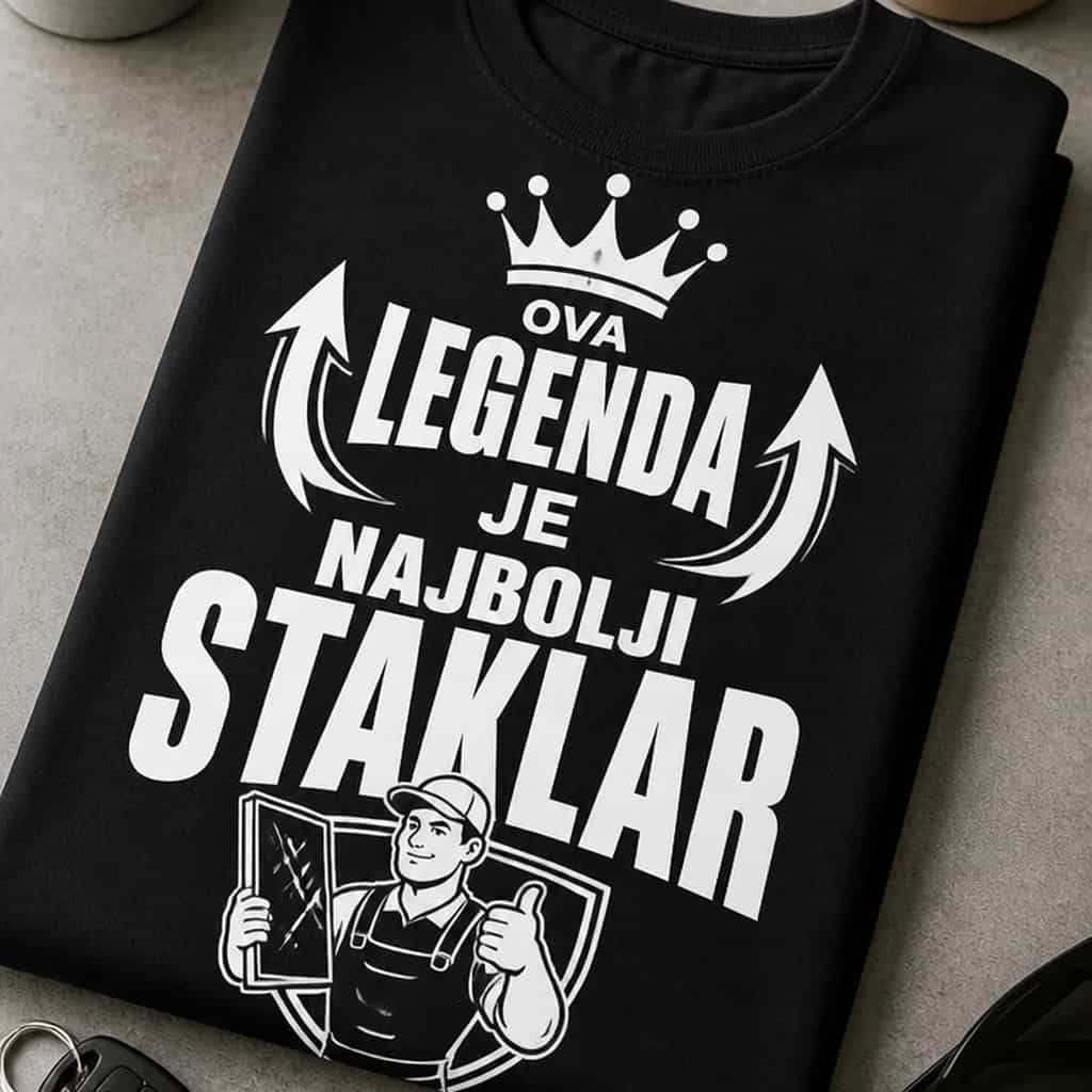 Majica za staklara - OVA LEGENDA JE NAJBOLJI STAKLAR