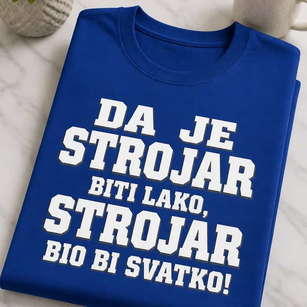 Majica za strojare - Da je strojar biti lako, bio bi svatko
