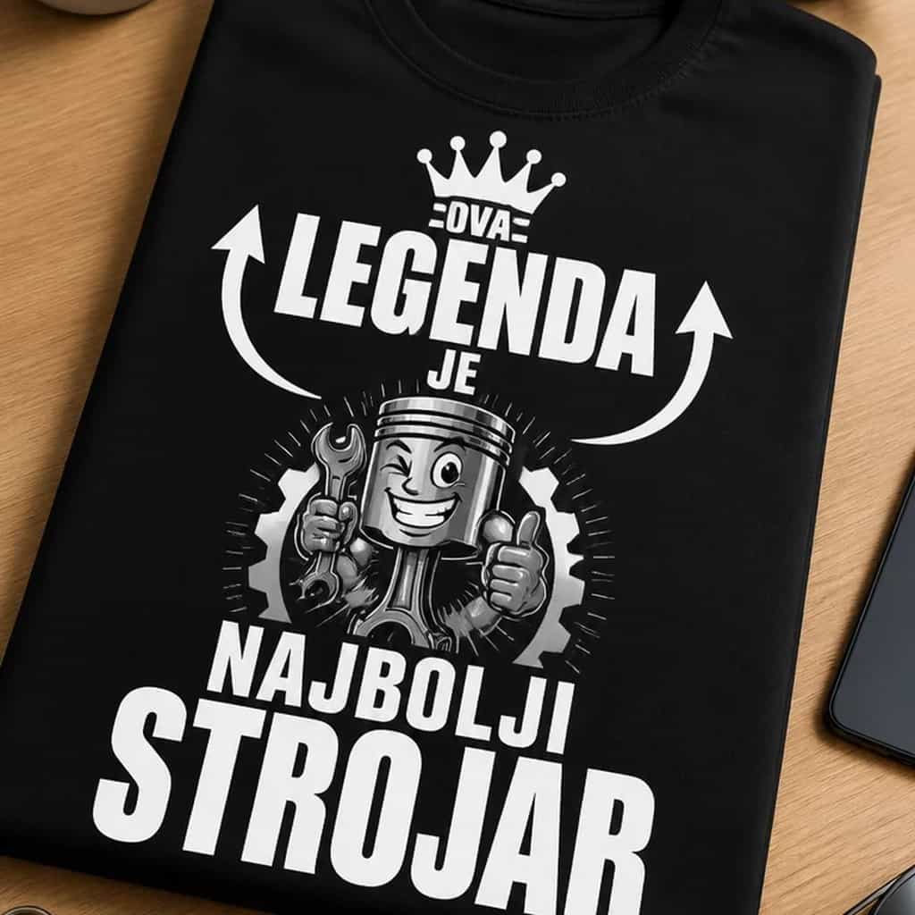 Majica za strojara - OVA LEGENDA JE NAJBOLJI STROJAR