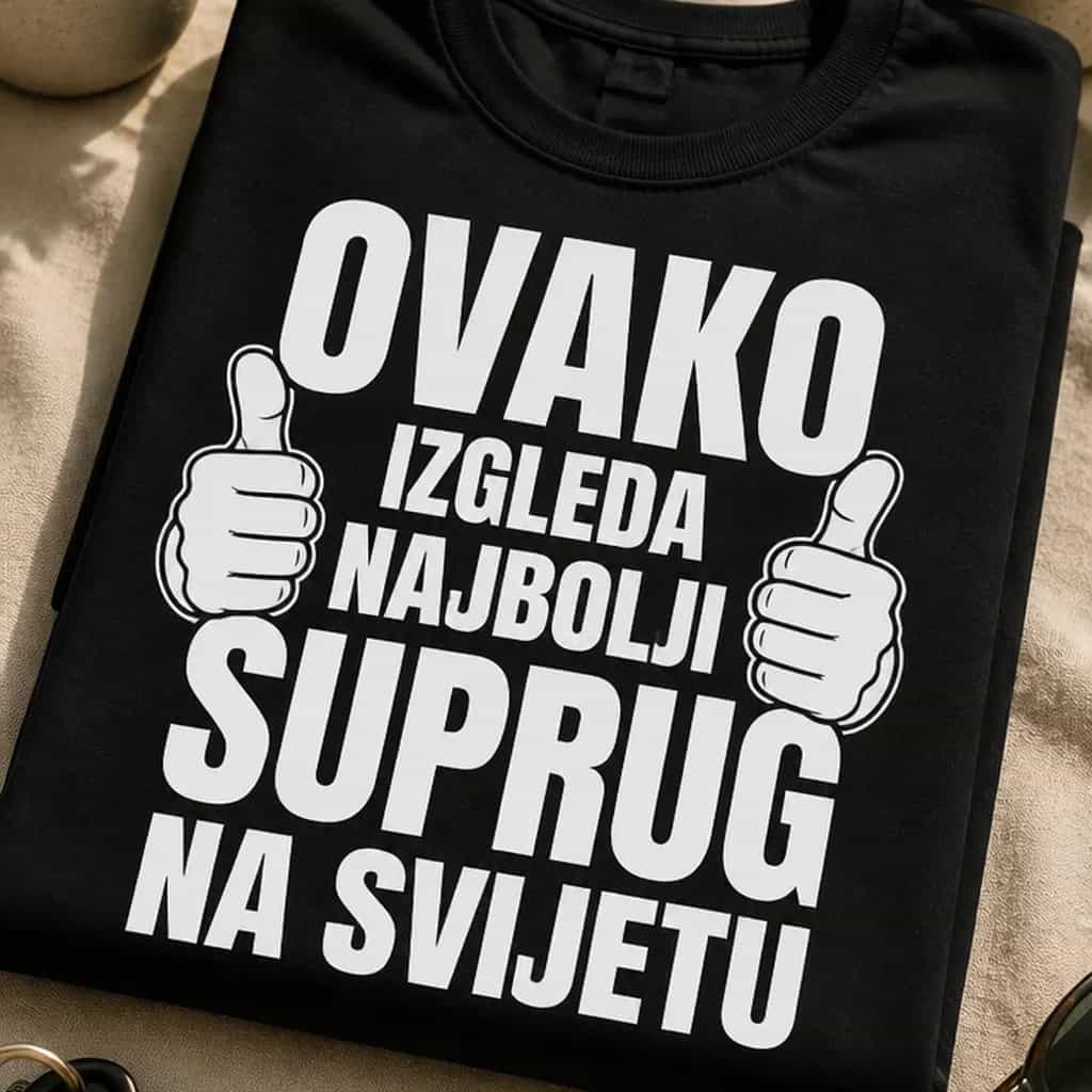 Majica za supruga - OVAKO IZGLEDA NAJBOLJI SUPRUG NA SVIJETU