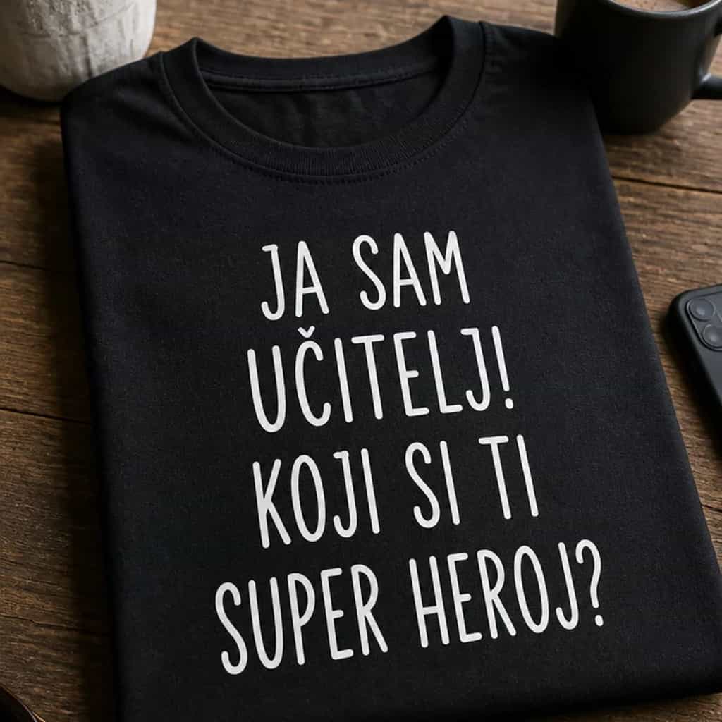 Majica za učitelje - JA SAM UČITELJ! KOJI SI TI SUPER HEROJ?