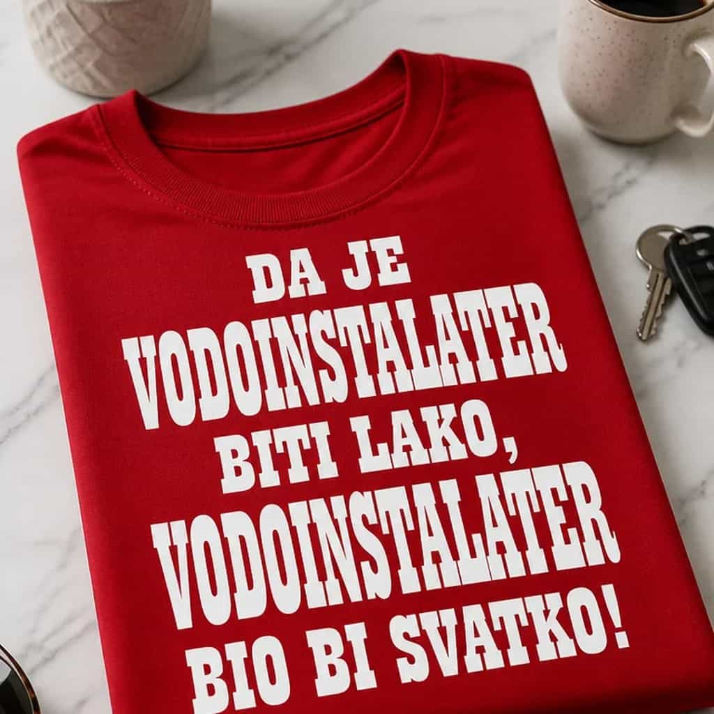 Majica za vodoinstalatere - da je lako, bio bi svatko