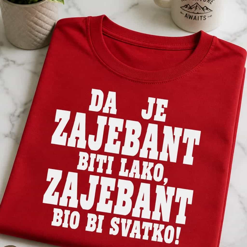 Majica da je zajebant biti lako, zajebant bio bi svatko