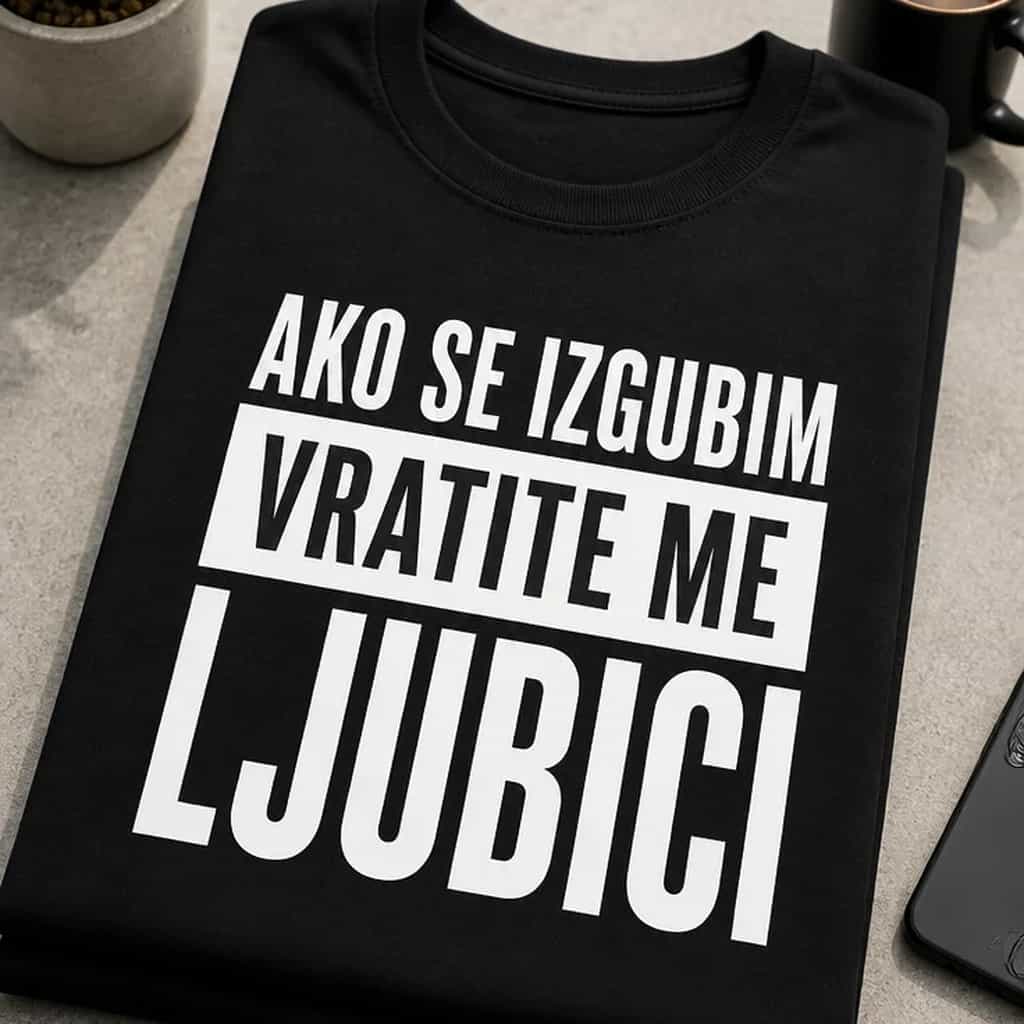 Majica za zaljubljene - AKO SE IZGUBIM VRATITE ME LJUBICI