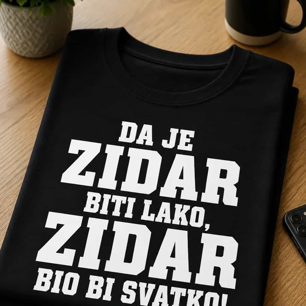 Majica za zidare - Da je zidar biti lako, bio bi svatko