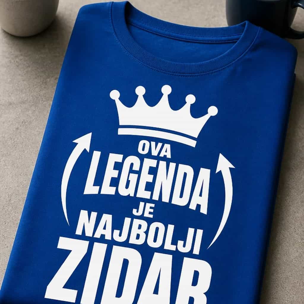 Majica za zidare - OVA LEGENDA JE NAJBOLJI ZIDAR