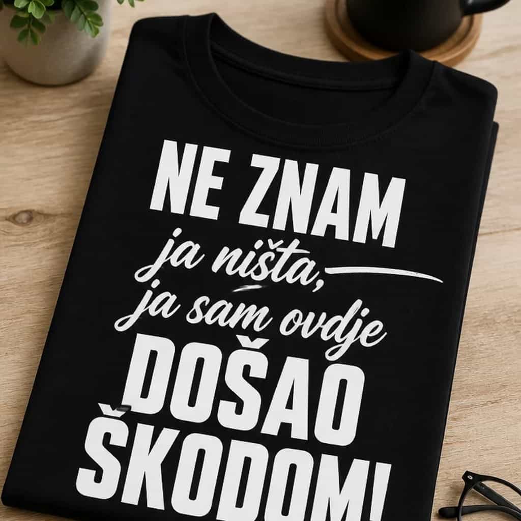 Majica za vozače Škode ne znam ja ništa, došao Škodom