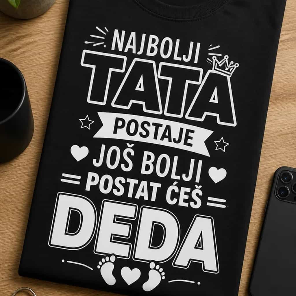 Majica za budućeg djeda - postat ćeš deda