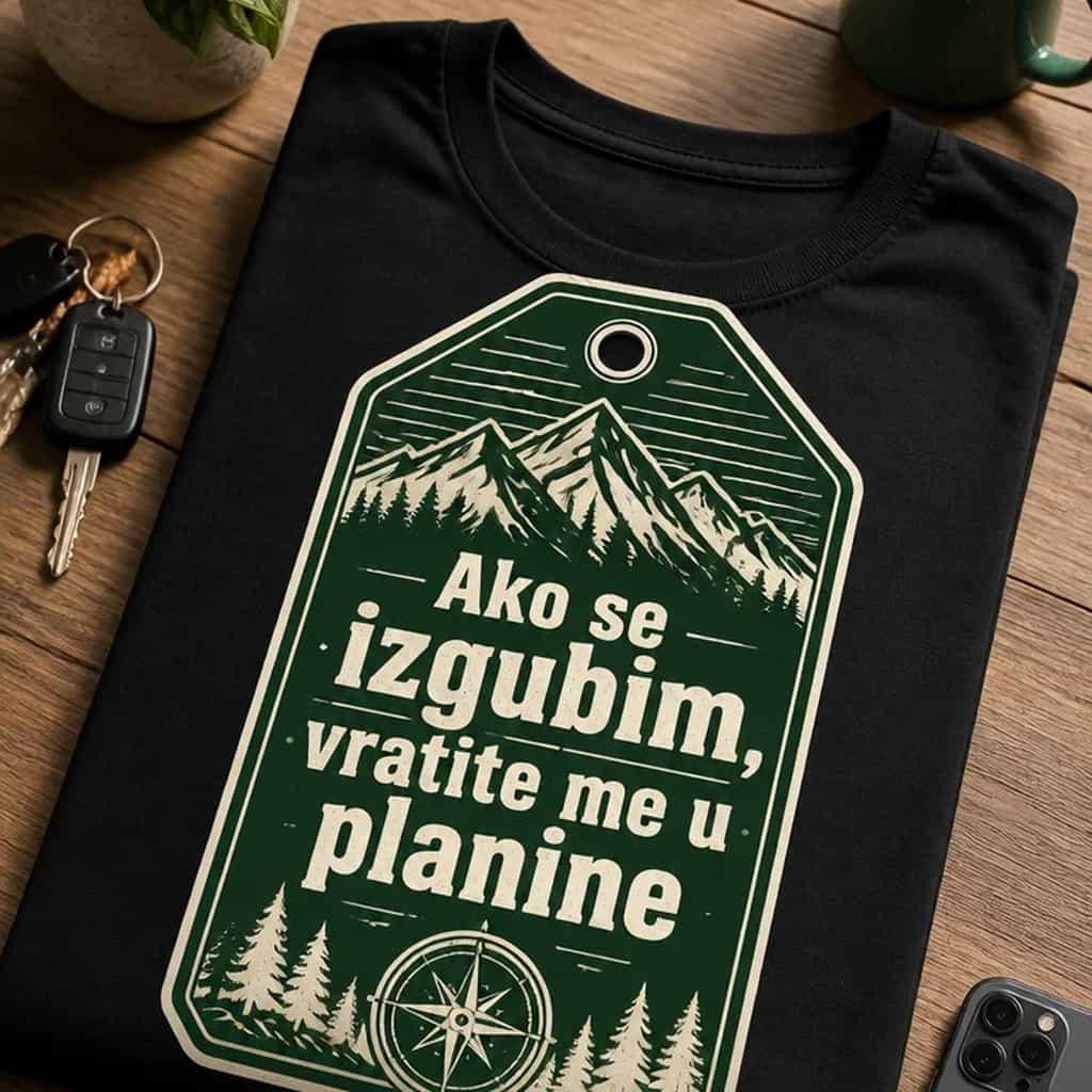 Planinarska majica Ako se izgubim, vratite me u planine