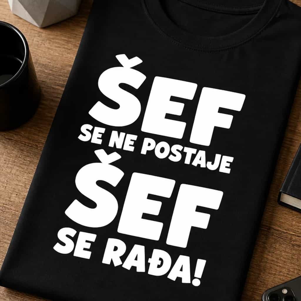 Majica za šefove - ŠEF SE NE POSTAJE ŠEF SE RAĐA!