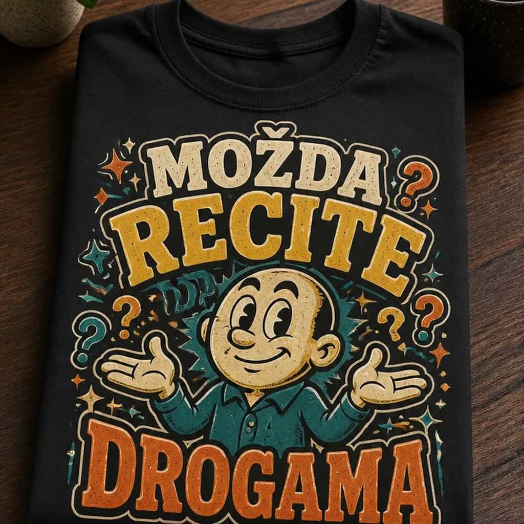 smiješna majica MOŽDA RECITE DA DROGAMA