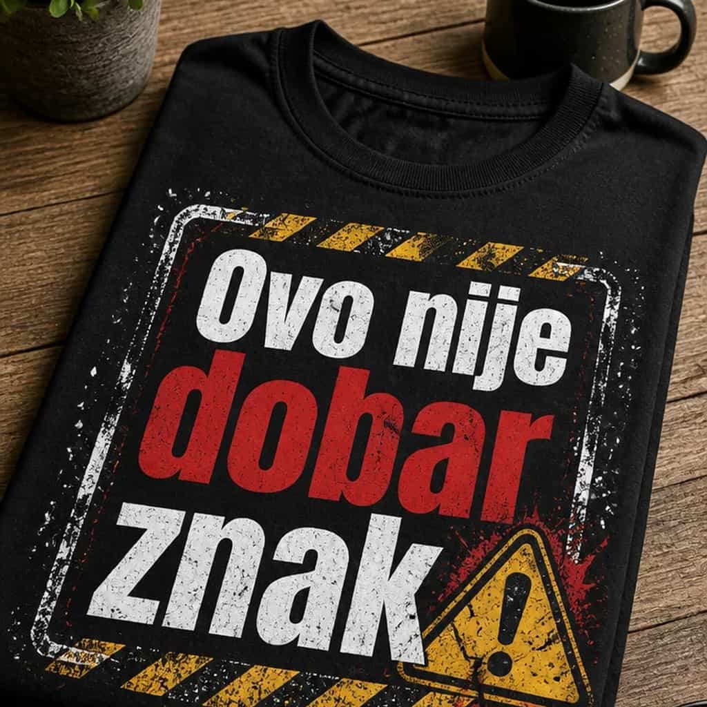 smiješna majica Ovo nije dobar znak