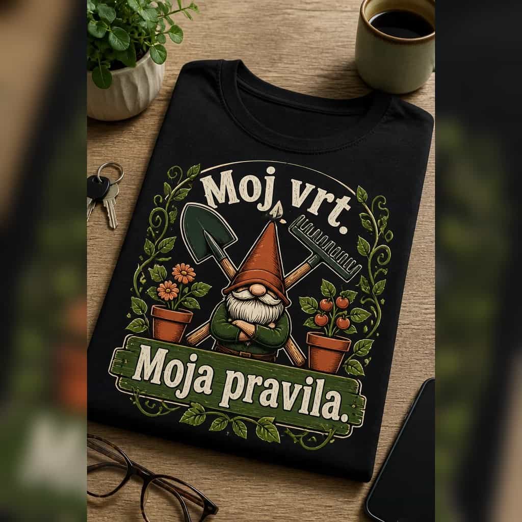 Majica za vrt: Moj vrt. Moja pravila.