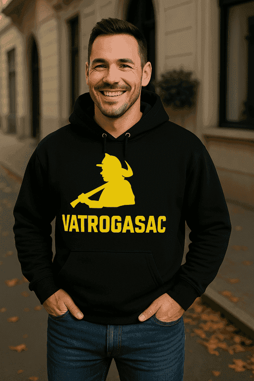 Hoodie za vatrogasca s obrubom vatrogasca