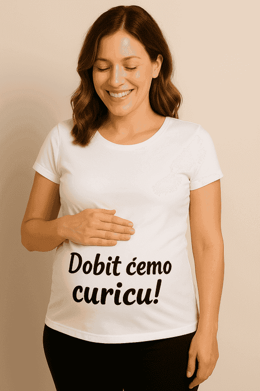 Majica za trudnice - Dobit ćemo curicu!