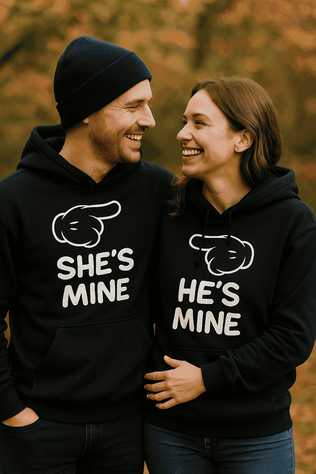 Hoodie za parove - SHE'S MINE HE'S MINE