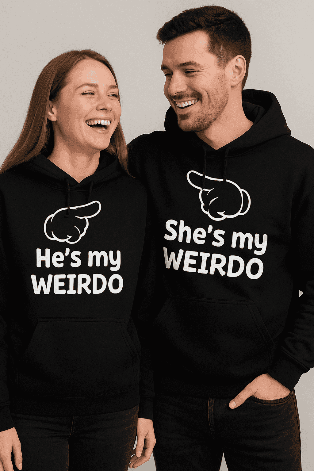 Hoodie za parove - He's my WEIRDO / She's my WEIRDO