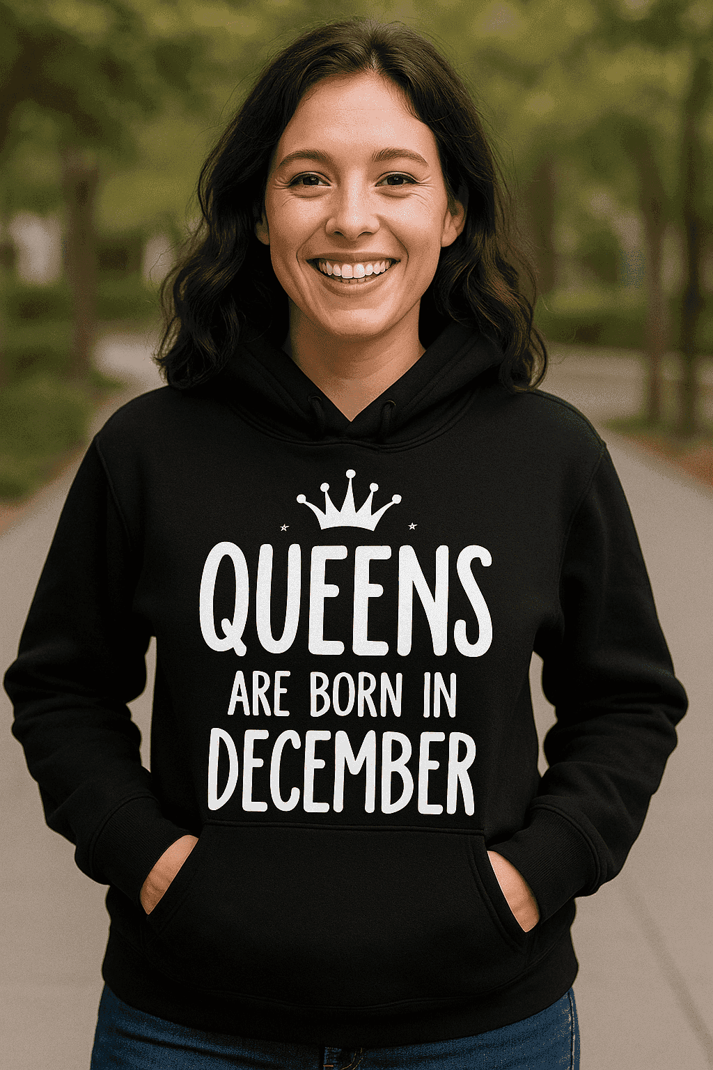 Hoodie za žene - QUEENS ARE BORN IN DECEMBER